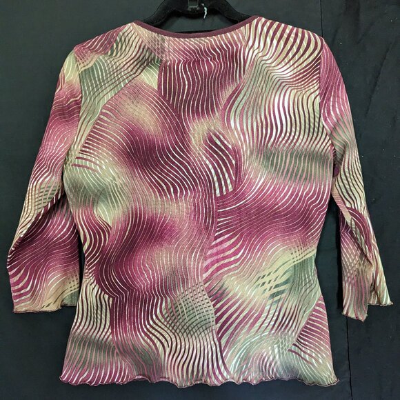 Tribal mulit-colored "tiger stripe" shirt, M (medium) - Picture 2 of 5